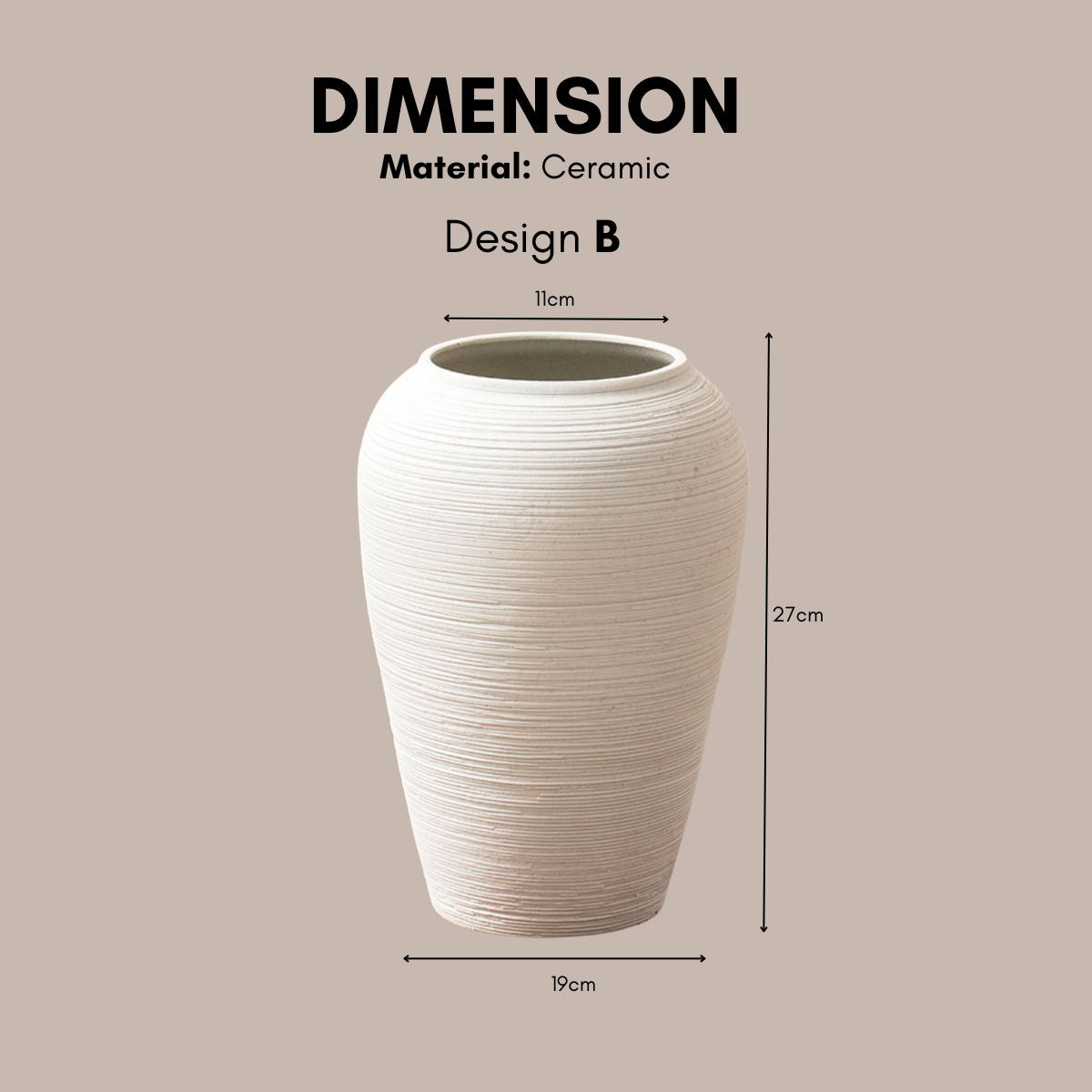 Oval white ceramic vase