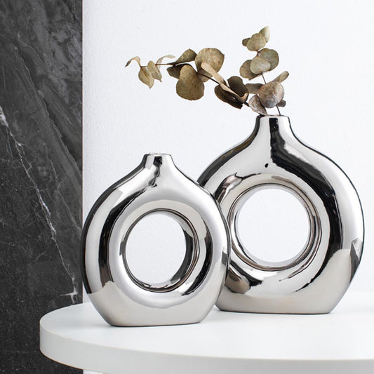 Valeno Designer Ring Ceramic Vase