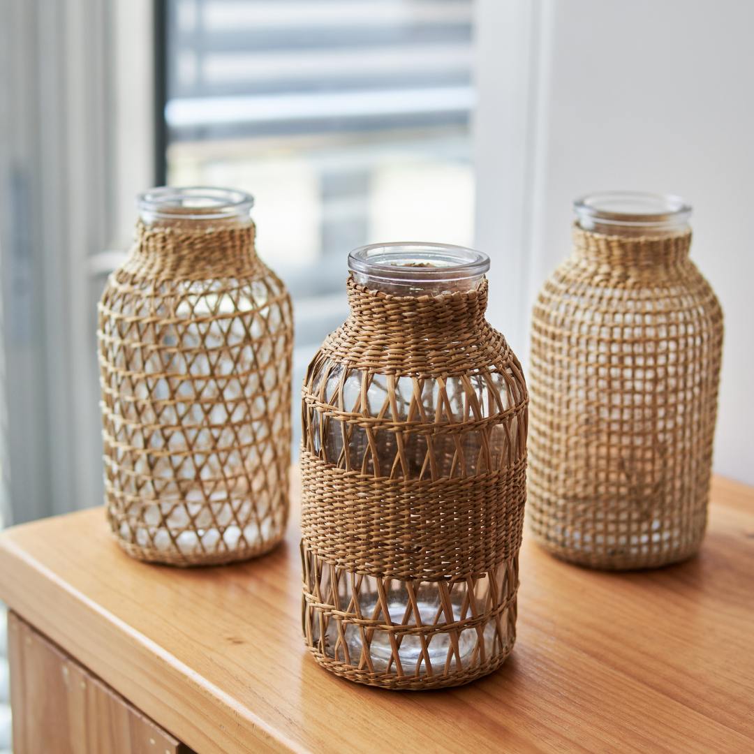 Cane Glass Vase