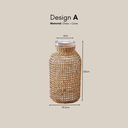 Cane Glass Vase