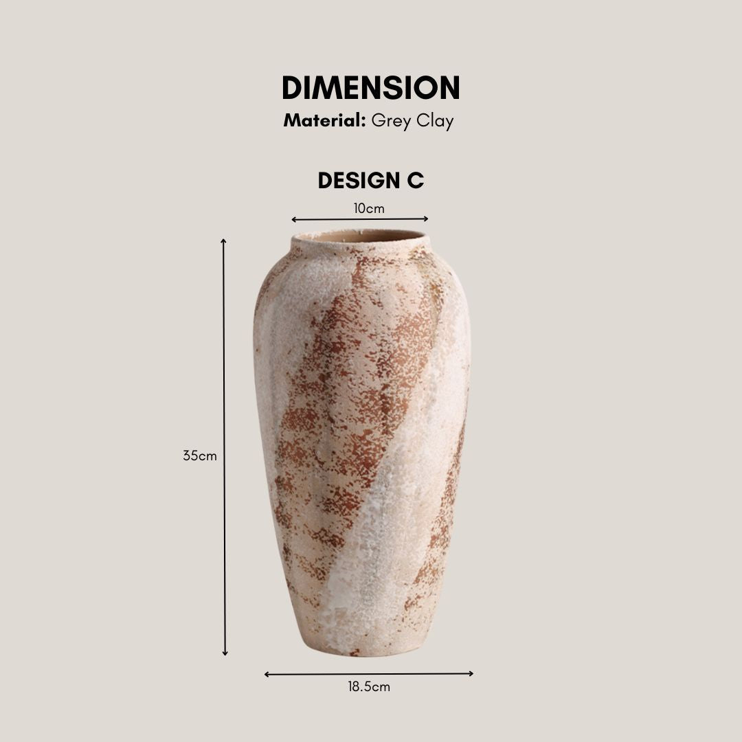 Decorative ceramic vase with floral pattern