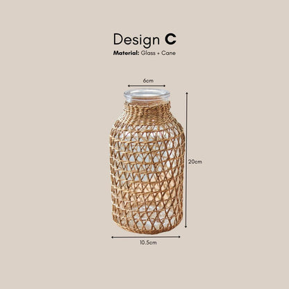 Cane Glass Vase
