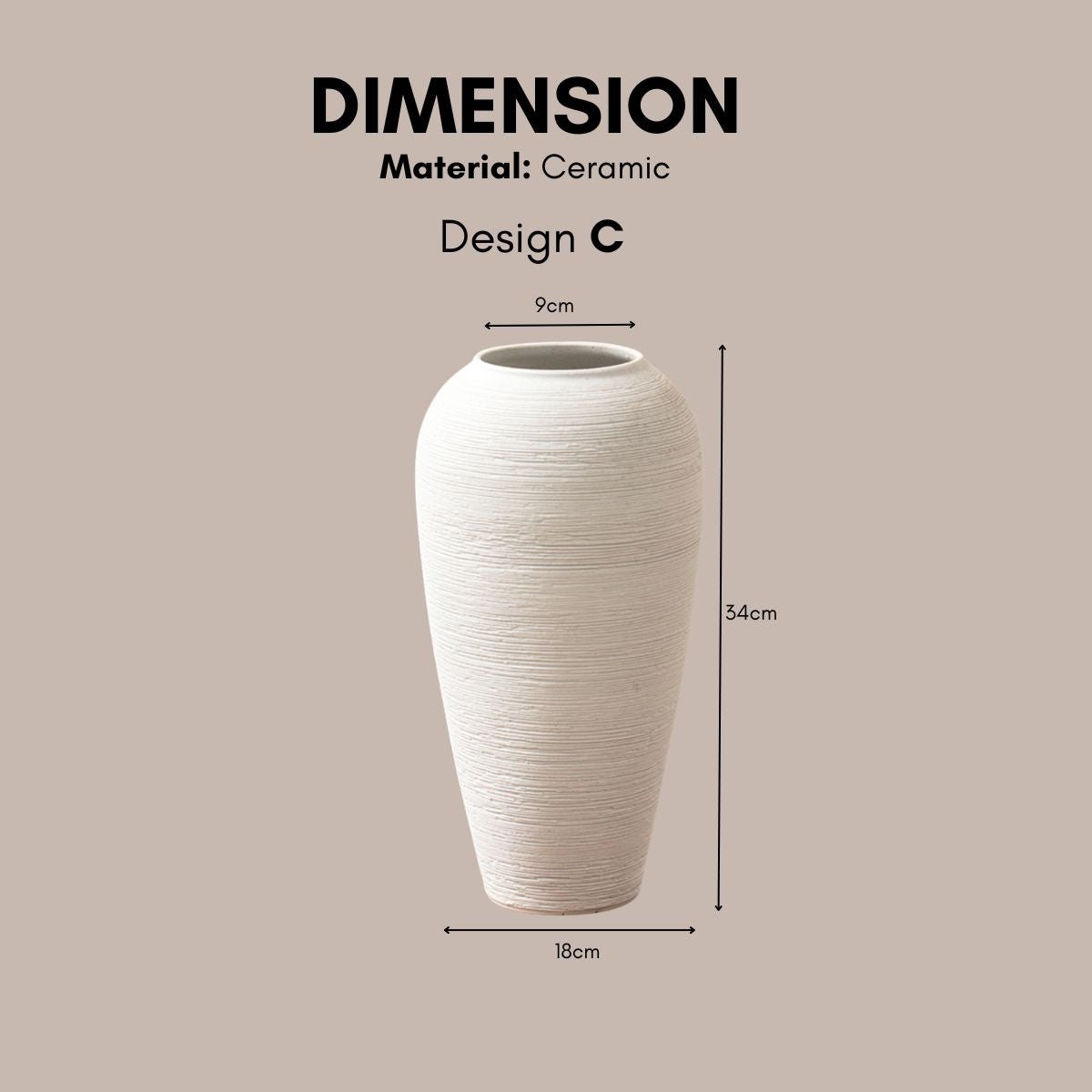 Oval white ceramic vase