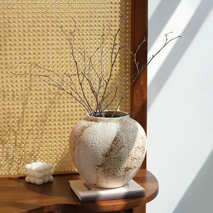 Decorative ceramic vase with floral pattern
