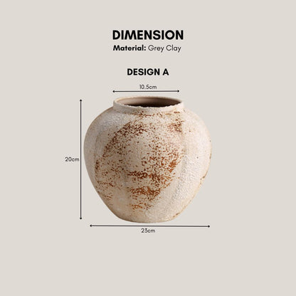 Decorative ceramic vase with floral pattern