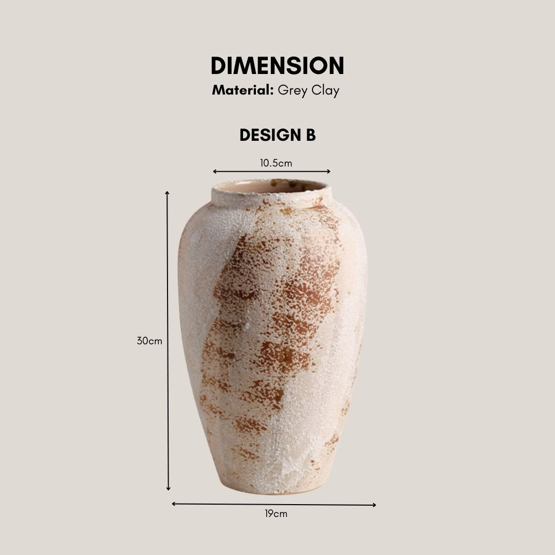 Decorative ceramic vase with floral pattern