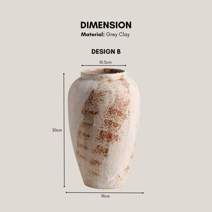 Decorative ceramic vase with floral pattern